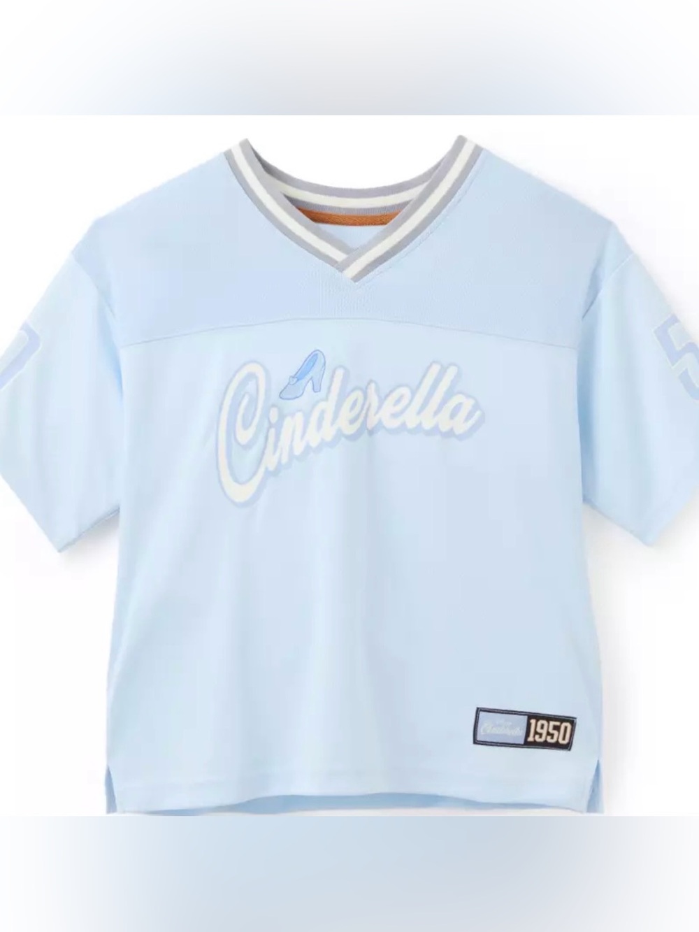 Disney Light Blue Cinderella V-Neck Kids Tee